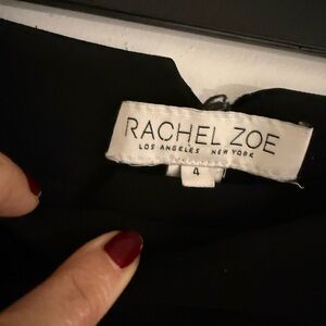 Rachael Zoe Tuxedo Cropped Black Trousers with Satin Strip